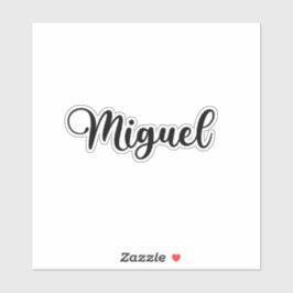 Pegatina Nombre Miguel - Caligrafía manuscrita