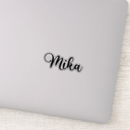 Pegatina Nombre Mika - Caligrafía manuscrita