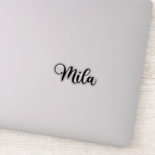 Pegatina Nombre Mila - Caligrafía manuscrita