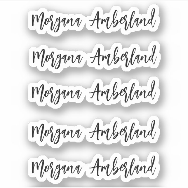 Pegatina Nombre moderno manuscrito (Anverso)