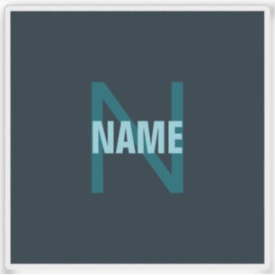 Pegatina Nombre monogramado de Personalizable negrita simpl