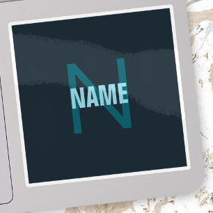 Pegatina Nombre monogramado de Personalizable negrita simpl