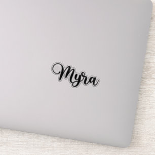 Pegatina Nombre Myra - caligrafía manuscrita