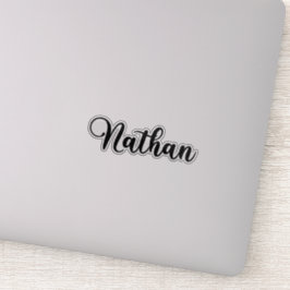 Pegatina Nombre Nathan - caligrafía manuscrita