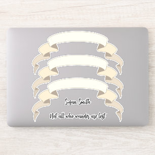 Pegatina Nombre o mensaje de banderas antiguas para la Scra