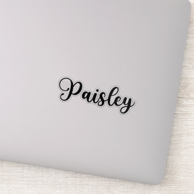 Pegatina Nombre Paisley - Caligrafía manuscrita (Detalle)