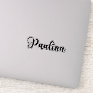 Pegatina Nombre Paulina - caligrafía manuscrita