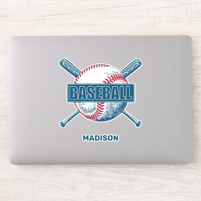 Pegatina Nombre personalizado Béisbol (Ordenador)