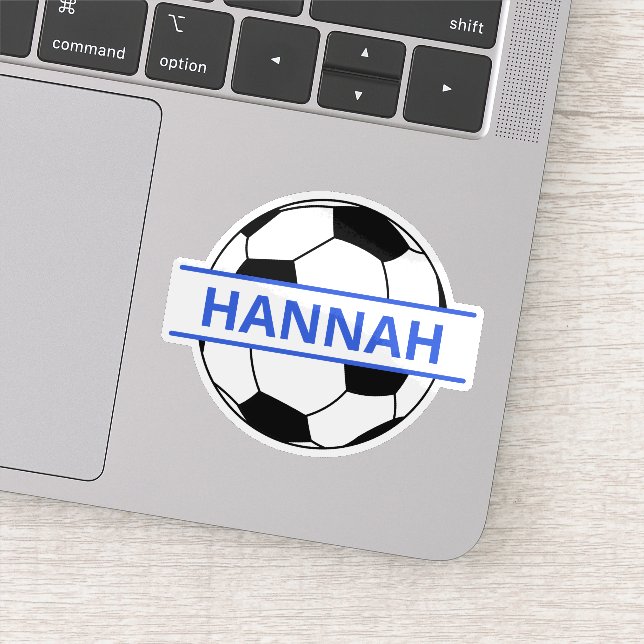 Pegatina Nombre personalizado Bola de fútbol, Personalizado (Detalle)