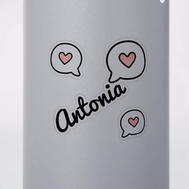 Pegatina Nombre personalizado Burbuja de voz suave que te a (Subido por el creador)