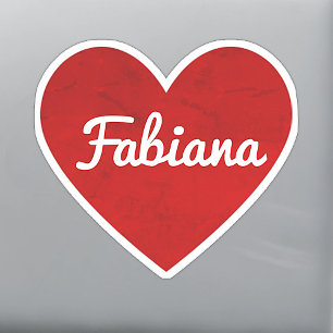 Pegatina Nombre personalizado Clásico Corazón Rojo Te Amo 