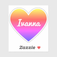 Nombre personalizado clásico gradiente Ombre coraz