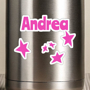 Pegatina Nombre personalizado Cool Divertido Rosa Espacio G