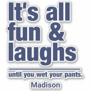 Pegatina Nombre personalizado de FUN & LAUGHS