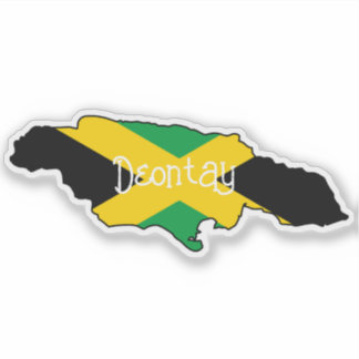 Pegatina Nombre personalizado de la forma de la isla de la