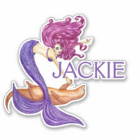 Nombre personalizado de Sirena Cute Purple