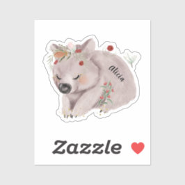 Pegatina Nombre personalizado del espectro dorado del bebé