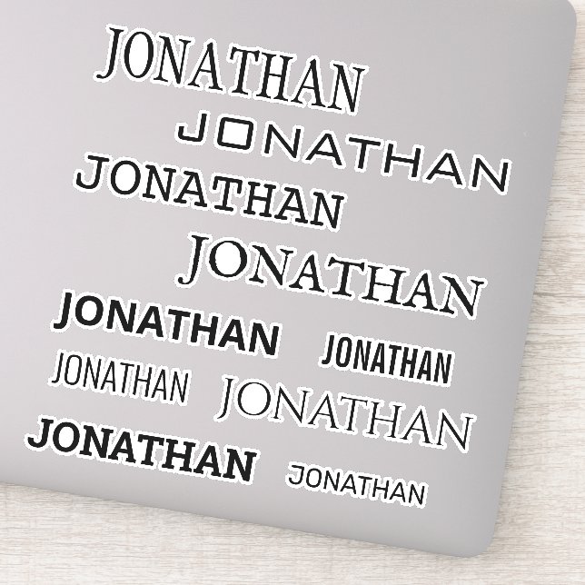 Pegatina Nombre personalizado dimensiona el tumblador del p (Detalle)