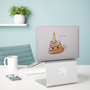 Pegatina Nombre personalizado estiércol de unicornio