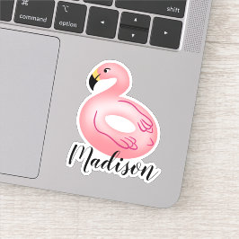Pegatina Nombre personalizado Flamingo Pool Float