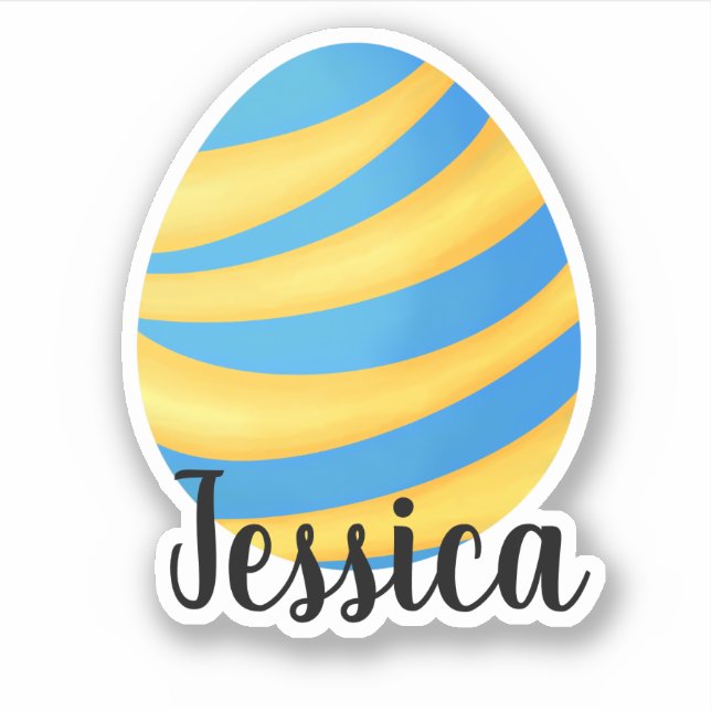 PEGATINA NOMBRE PERSONALIZADO HUEVO ORIENTAL (Anverso)