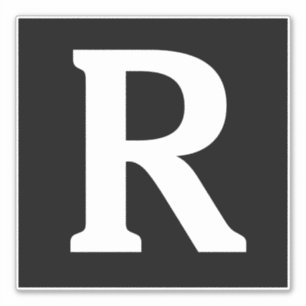 Pegatina Nombre personalizado Monograma Iniciales Blanco ne