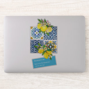 Pegatina Nombre personalizado Número de mosaicos sicilianos