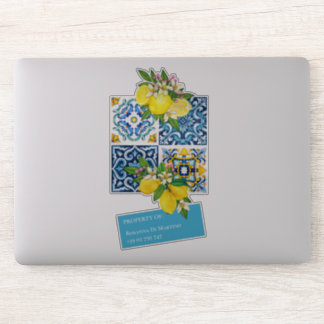 Pegatina Nombre personalizado Número de mosaicos sicilianos