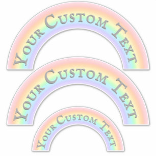 Pegatina Nombre personalizado o conjunto de texto de 3 arco