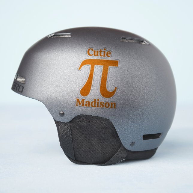 Pegatina Nombre personalizado Pi / Cutie Pie (Lado del casco)