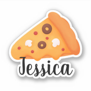 PEGATINA NOMBRE PERSONALIZADO PIZZA