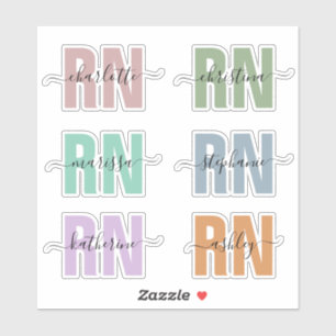 Pegatina Nombre personalizado RN Reconocimiento de enfermer
