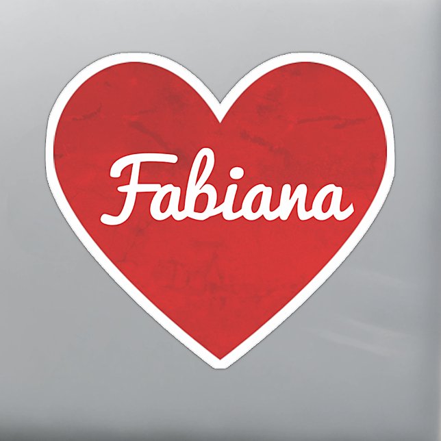 Pegatina Nombre personalizado Rojo clásico me encanta el co (Subido por el creador)