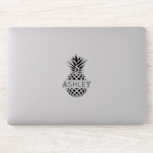 Pegatina Nombre personalizado y portátil de piña