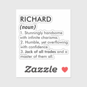 Pegatina nombre Richard, nombre editable, nombre personaliz