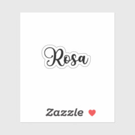Pegatina Nombre Rosa - Caligrafía manuscrita