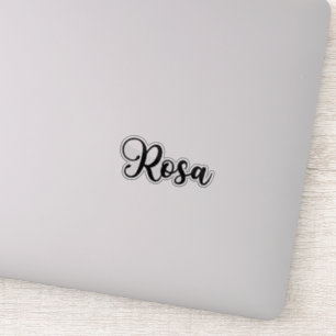Pegatina Nombre Rosa - Caligrafía manuscrita