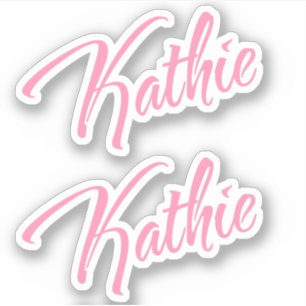Pegatina Nombre rosa Kathie x2 Vinyl
