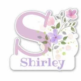 Pegatina Nombre Shirley con la letra S Sticker Recortado