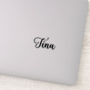 Pegatina Nombre Tina - Caligrafía manuscrita