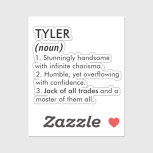 Pegatina nombre Tyler, nombre editable, nombre personalizad