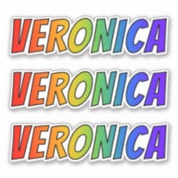 Nombre "VERONICA" con arcoiris divertido