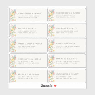 Pegatina Nombre y dirección del invitado de jardín ornament