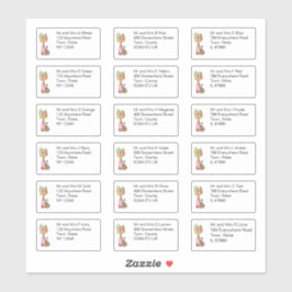 Pegatina Nombre y dirección individuales de la base floral 