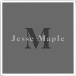 Pegatina Nombre y monograma | Gris oscuro