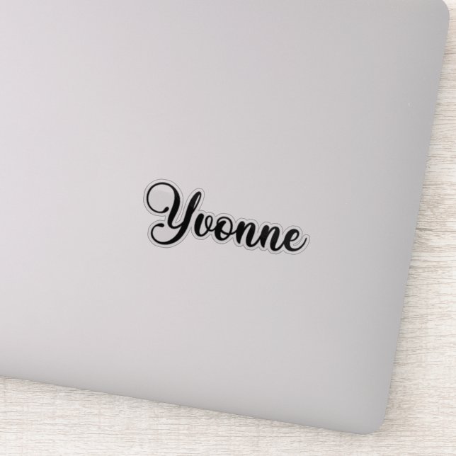 Pegatina Nombre Yvonne - Caligrafía manuscrita (Detalle)