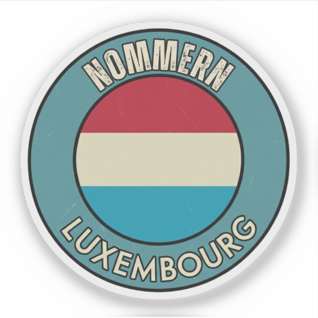 Pegatina Nommern, Luxemburgo (Anverso)