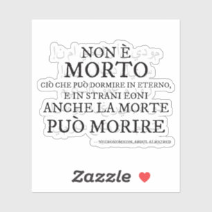 Pegatina "Non è morto..." - Il verso del Necronomicon