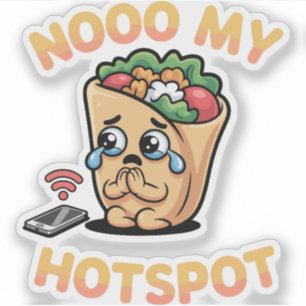 Pegatina Nooo Mi Hotspot – Chistoso Meme Italiano de Brainr
