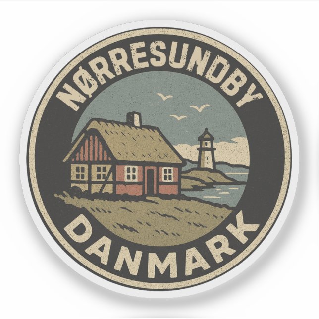 Pegatina Nørresundby, Dinamarca Danmark  (Anverso)